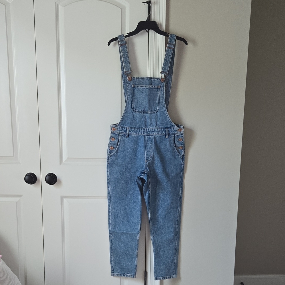 Monki Womens Light Blue Denim Jumpsuit Romper Size Small